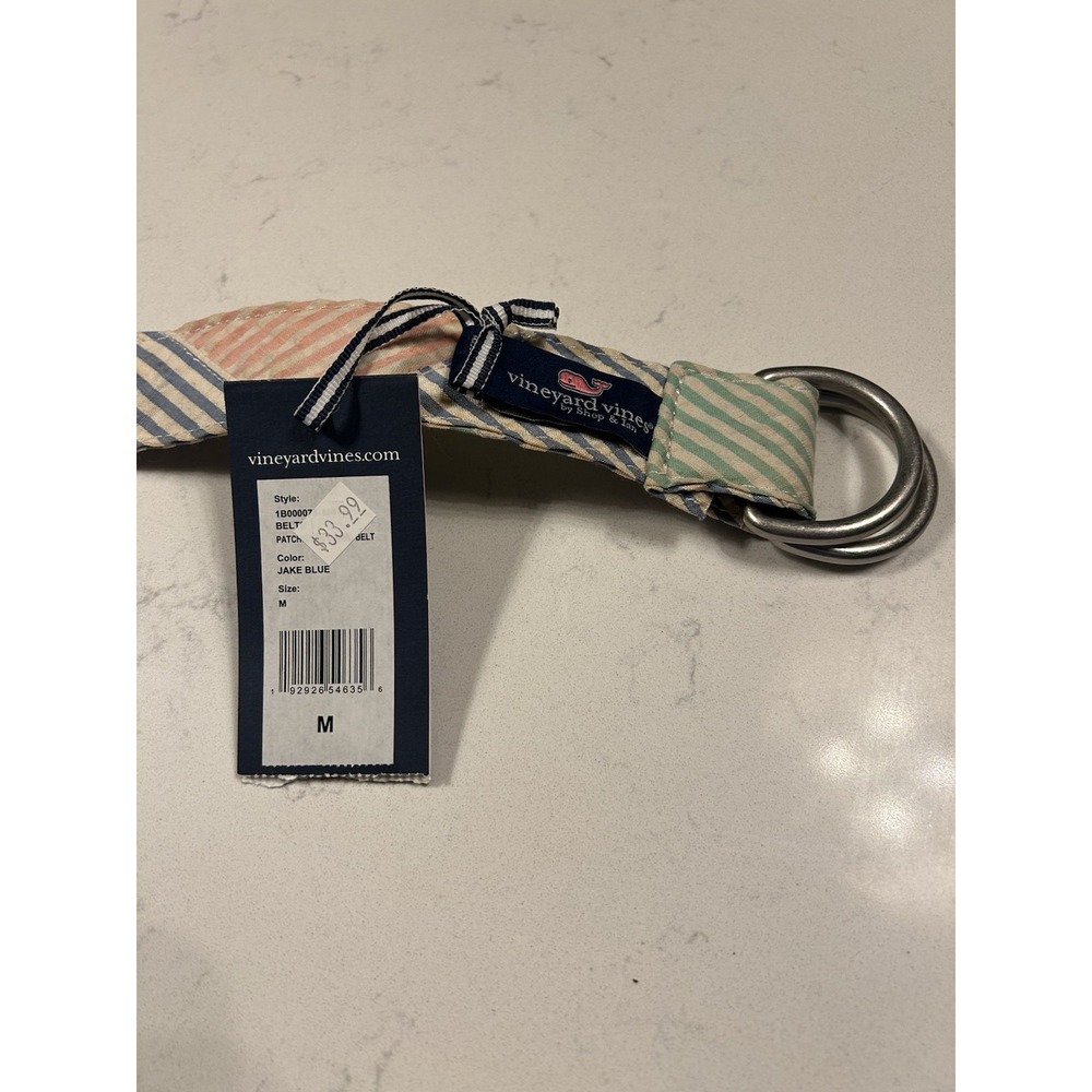 Vineyard Vines Jake Blue Colorful Pattern Belt Size Medium
